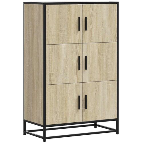 Maison Chic Visoka omara - Komoda - Predalnik sonoma hrast 68x35x106,5 cm inž. les in kovina, (21719346) Slike