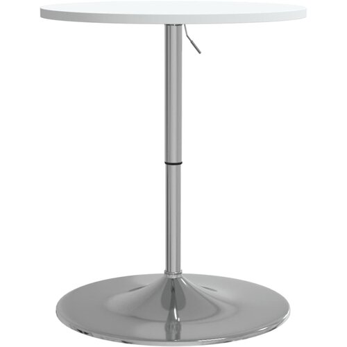 VidaXL barska miza bela 60x60x90 cm inženirski les in kromirano jeklo, (21095691) Slike