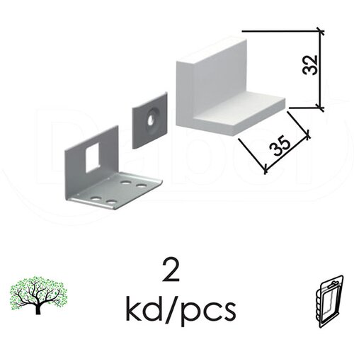 Dabel nosač kuhinjskog elementa NE1 bela 35X32 mm (2kom) DBP1 (0204278) Slike