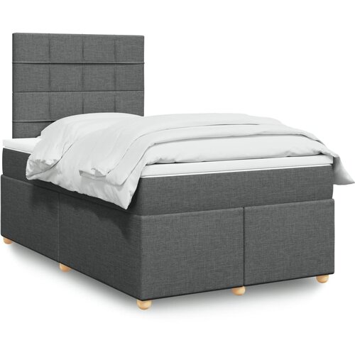  Krevet box spring s madracem tamnosivi 120 x 190 cm tkanina Cijene