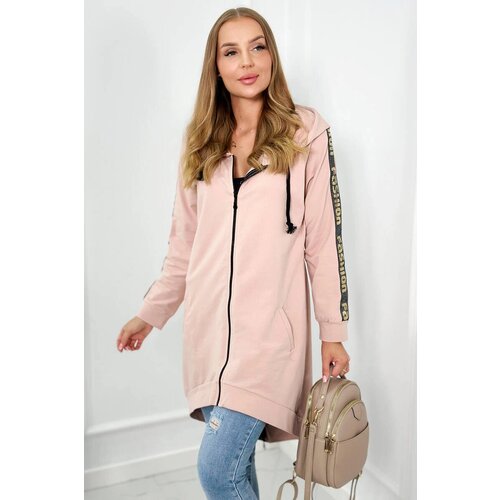 Kesi Sweatshirt with zip at the back dark powdered pink Slike