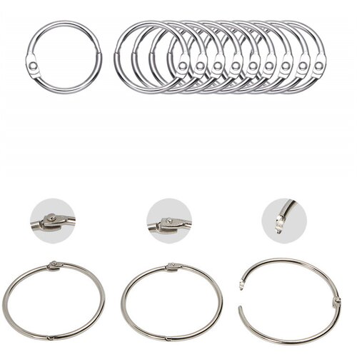 INF Odprti obročki za zavese / kovinski obročki 10 kos Silver 15 mm, (21247235) Slike