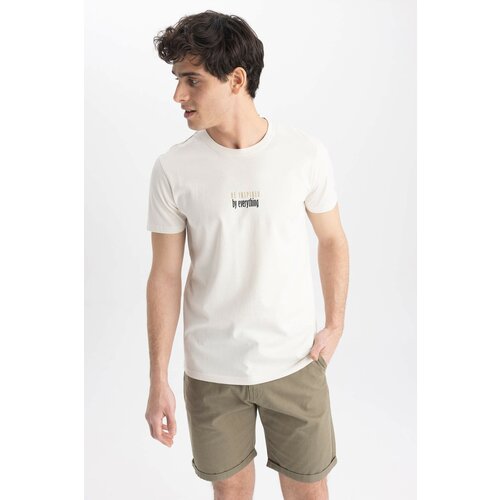 Defacto Slim Fit Crew Neck Printed Cotton T-Shirt Slike