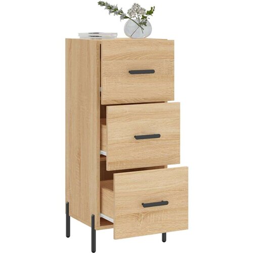 VidaXL Komoda boja hrasta sonome 34 5x34x90 cm od konstruiranog drva Slike