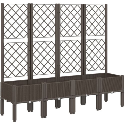Maison Chic Cvetlično korito - Cvetlični Lonec z oporno mrežo rjavo 160x40x142 cm PP, (21789531) Slike