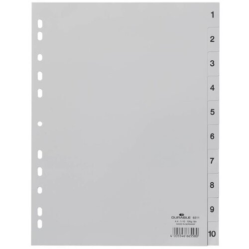 Durable Ločilni listi A4 1-10 (6511), (20382411) Cene