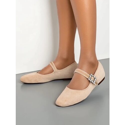 Resti Women's ballet flats a' la velvet with a buckle and strap Enribes Cene