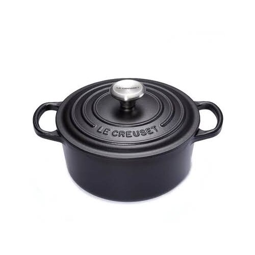 Le Creuset Signature Br&amp;auml;ter rund 18 cm schwarz matt Slike