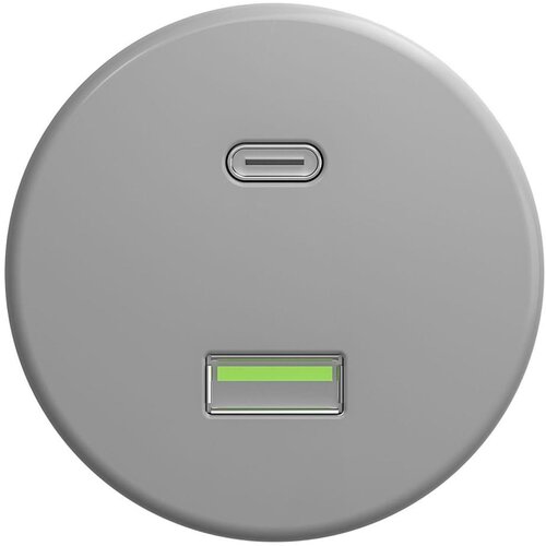  Kliklap - Retro USB utičnica A+C bez okvira siva Cene