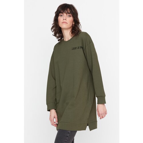 Trendyol Sweatshirt - Khaki - Oversize Slike