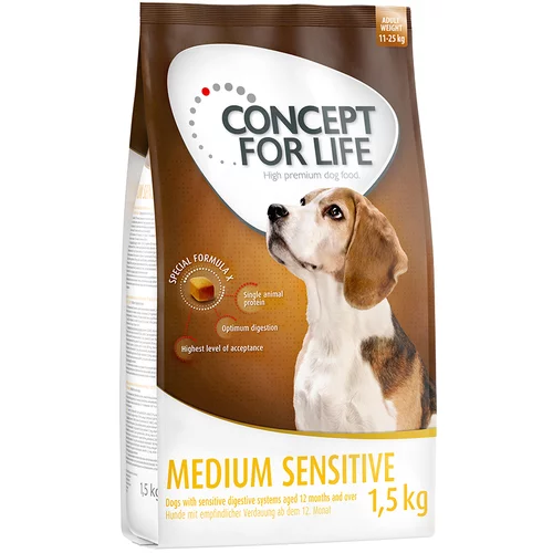 Concept for Life Snižena cijena! 1 kg / 1,5 kg hrana za pse - Medium Sensitive (1,5 kg)