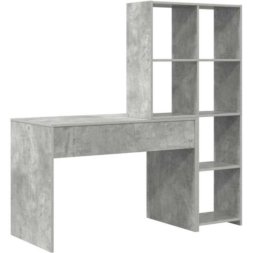  Stol Betonski sivi 138,5 x 55 x 143 cm Konstruirano drvo Slike