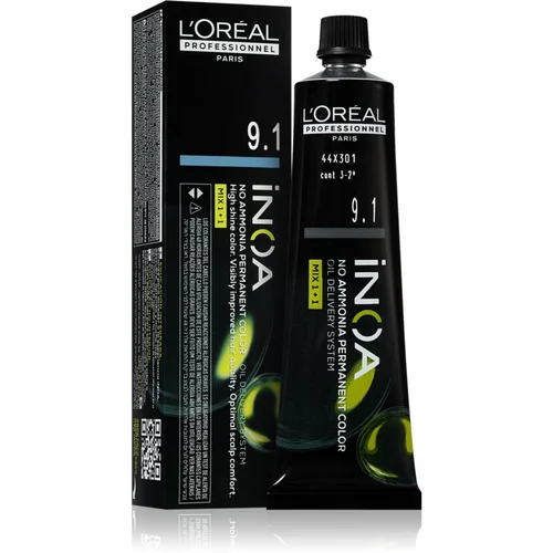 L´Oréal Paris Inoa trajna boja za kosu bez amonijaka nijansa 9.1 60 ml