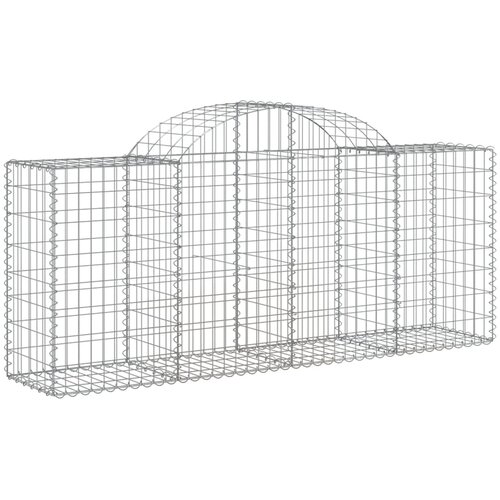  Lučne gabionske ko&amp;scaron;are 8 kom 200x50x80/100 cm pocinčano željezo Slike
