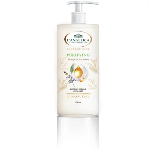 Langelica šampon za lase - Purifying Shampoo With Pump - For Oily Hair
