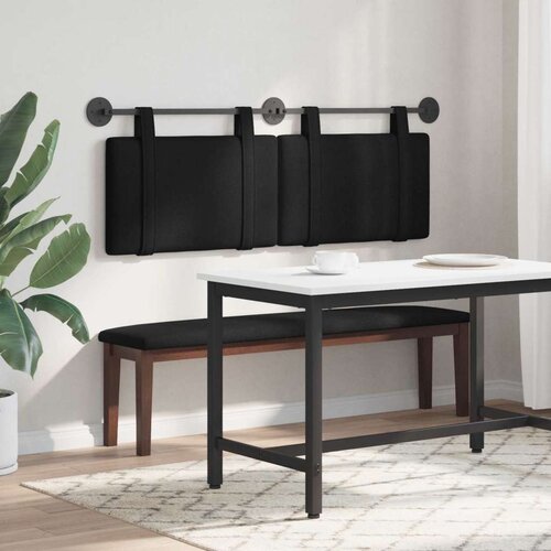 Držeće uzglavlje Zidne Jednobojno Crna 130 x 55 x 5 cm tkanina - Crna 120 cm bez LED svjetla Slike