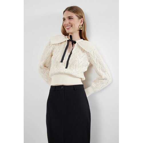 TRENDYOLMILLA ženski duks Twoaw25Kz00158, kameni-bež Cene