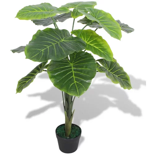 vidaXL Umjetna biljka Taro s posudom 70 cm Zelena