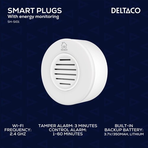 Deltaco SMART HOME WiFi Sirena, BELA Slike