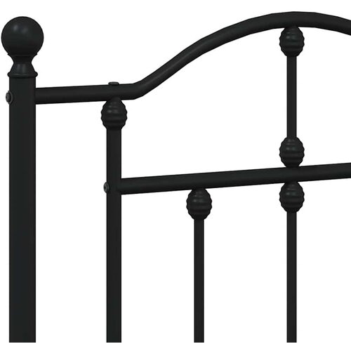  Metalno zamjensko uzglavlje crno 200 cm Slike