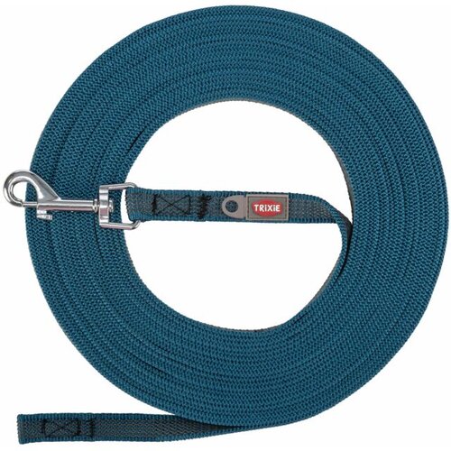 Trixie gumirani povodac traka l-xl 15m petrol Slike