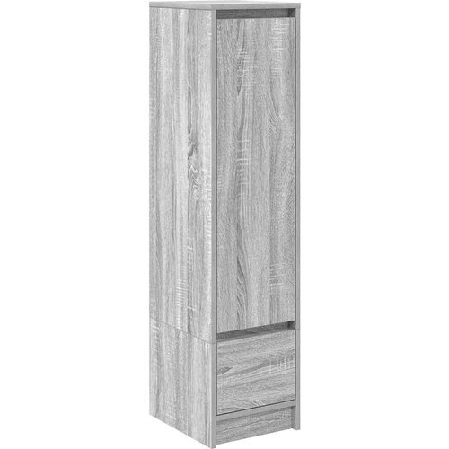 VidaXL Visoka omara siva sonoma 29,5x34x119,5 cm inženirski les Slike