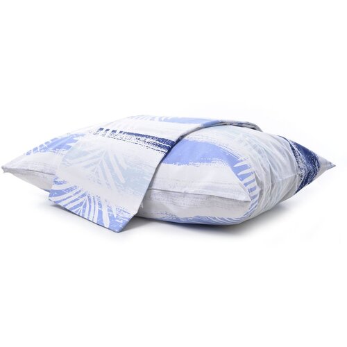 Family posteljina pamuk Adriana Collection 2SB palme plavo - srebrna Slike