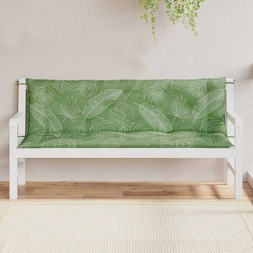  Jastuci za vrtnu klupu 2 kom s uzorkom li&amp;scaron;ća 150x50x7cm tkanina Slike