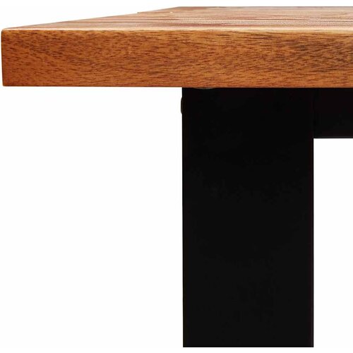  Blagovaonski stol sa živim rubom 180x90x75 cm od drva bagrema Slike