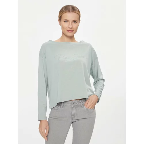 PepeJeans Bluza Hope PL505739 Zelena Relaxed Fit