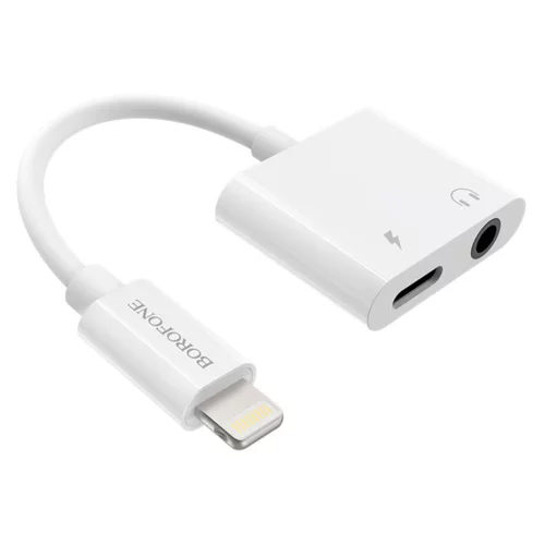 USB audio adapter iPhone/lightning to 3.5 BOROFONE BV12 Digital audio converter white