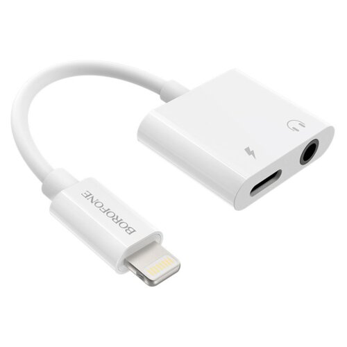  Audio adapter iPhone/lightning to 3.5 BOROFONE BV12 Digital audio converter white Slike