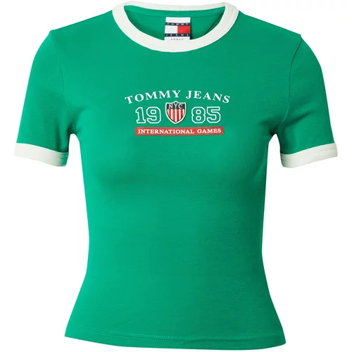 Tommy Jeans Majica 'ARCHIVE GAMES' marine / zelena / rdeča / bela