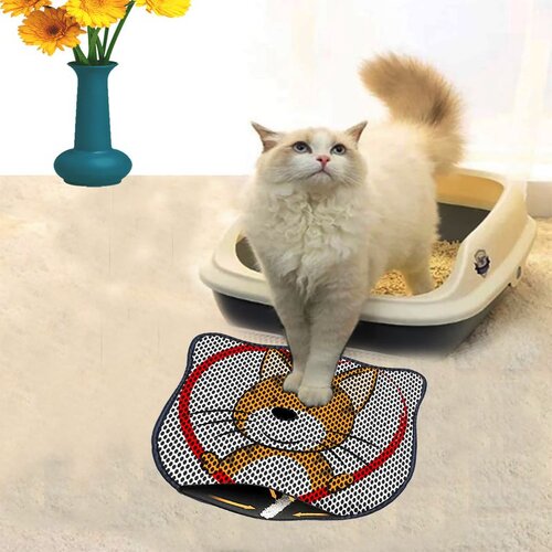 WALLXPERT Kdkafa0216 Multicolor Cat Litter Mat Cene
