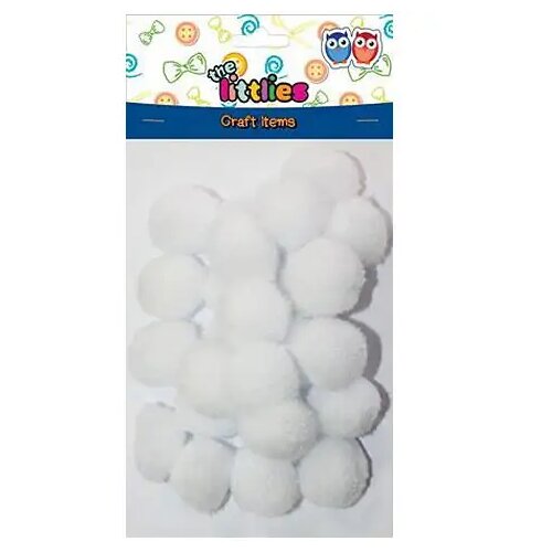 Luna Bijeli pompon set 15mm 60kom Cene