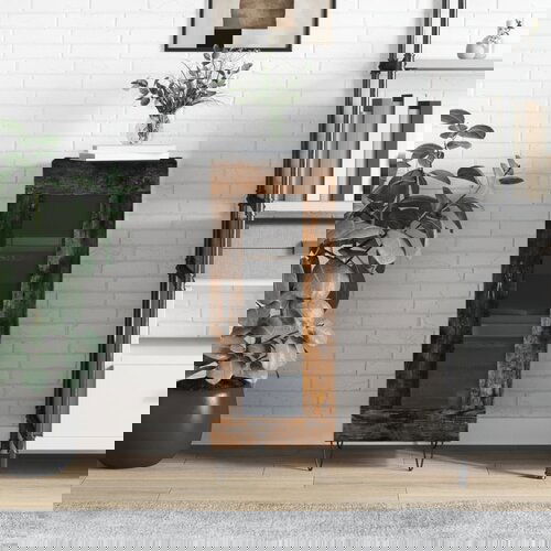 VidaXL Komoda boja dimljenog hrasta 34 5x34x90 cm konstruirano drvo Slike
