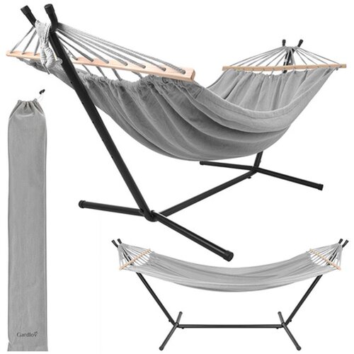 Gardlov dvostruka viseća mreža 200x150 cm s čeličnim postoljem, nosivost 250 kg Cijene