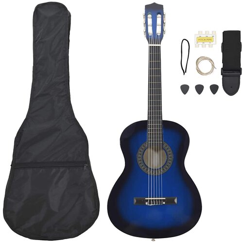  8-dijelni set klasične gitare za početnike plavi 3/4 36" Cijene
