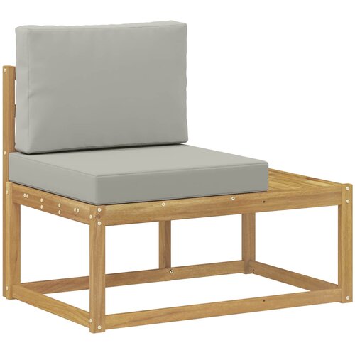  Set vanjskih sofa 2 pcs Bijela i svjetlosiva Poliester Slike