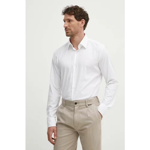 Boss Košulja za muškarce, boja: bijela, slim, s klasičnim ovratnikom, 50503356