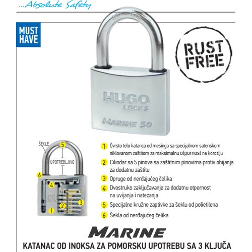 HUGO LOCKS Katanac Marine 30 Slike