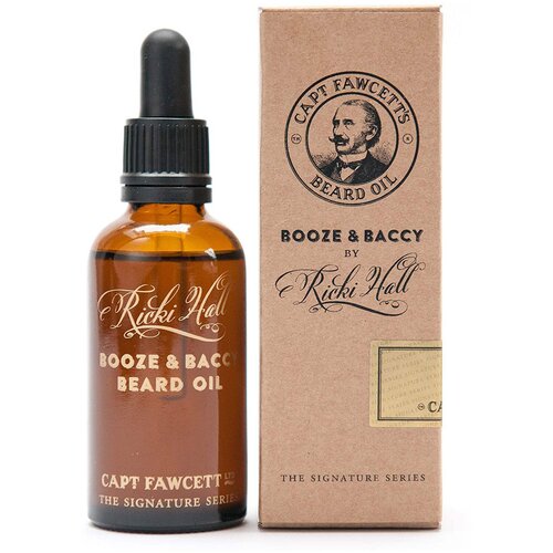 Captain Fawcett ulje za bradu “Ricki Hall’s Booze & Baccy”, 50ml Slike