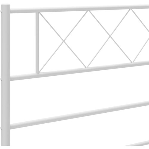  Metalni okvir za krevet s uzglavljem bijeli 160x200 cm Slike