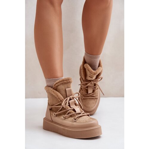 Kesi Ankle snow boots on a platform dark beige Tamidra Cijene
