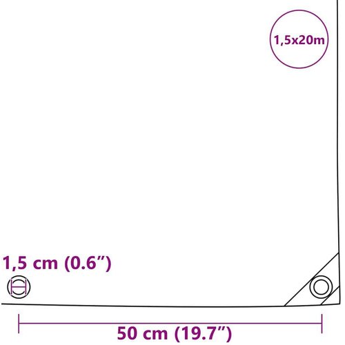 VidaXL Cerada 650g / m&amp;sup2; Bež 1,5 x 20 m Platno s PVC premazom Slike