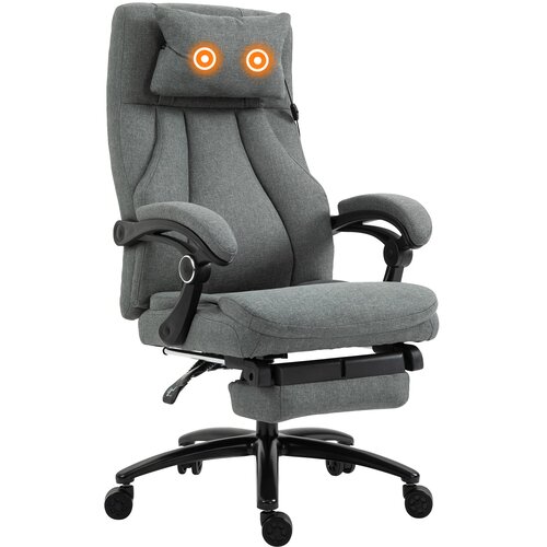 Vinsetto masažni pisarni&scaron;ki stol poliester 64&Scaron; x 74G x 109 117V cm Siv, (5000242866) Cene