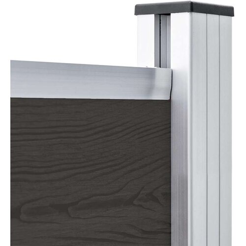  za ogradu WPC 175 x 146 cm crni Slike