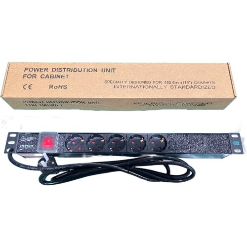 ExeLink Razvodni PDU panel za rack 19 in, sa 5 utičnih mesta, kabl 2m (aluminijum) Cene