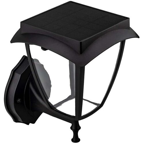  LED solarna zidna lampa LED/2W/3,7V 3000/6000K IP65 2200 mAh crna Slike