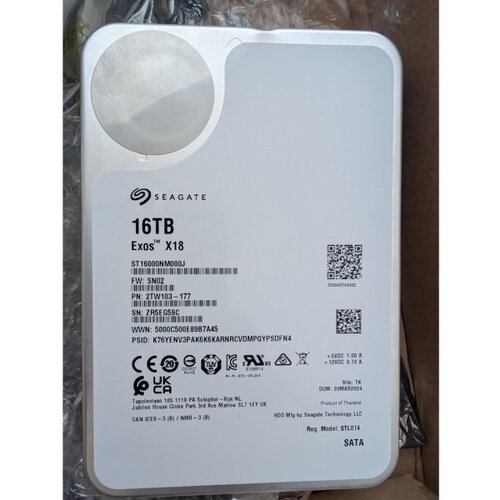 Seagate 16TB Exos X18 ST16000NM000J SATA3 7200rpm 256Mb OUTLET Cene